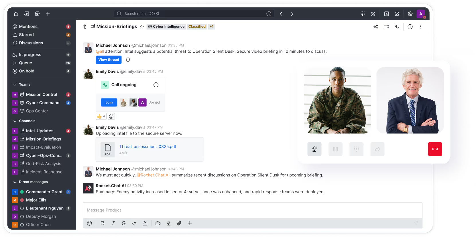 Rocket.Chat workspace screenshot